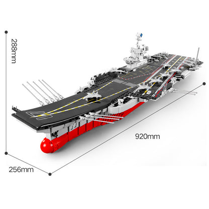 Military aircraft carrier model, adult assembly model, building block toy,920*288*256cm