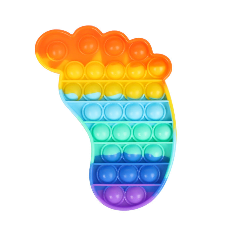 Rainbow Pop Fidget Toy, Push Pop Bubble Fidget Sensory Toy for Kids and Adults, Fidget Popper Stress Reliever, Circle, Square, Octagon, Heart.