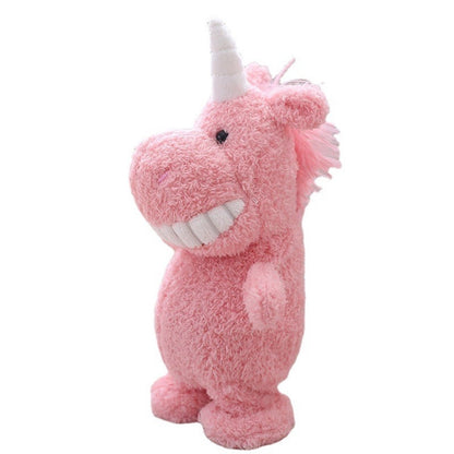 Talking Unicorn Stuffed Animal, Walking Sings and Repeats What You Say, 10"
