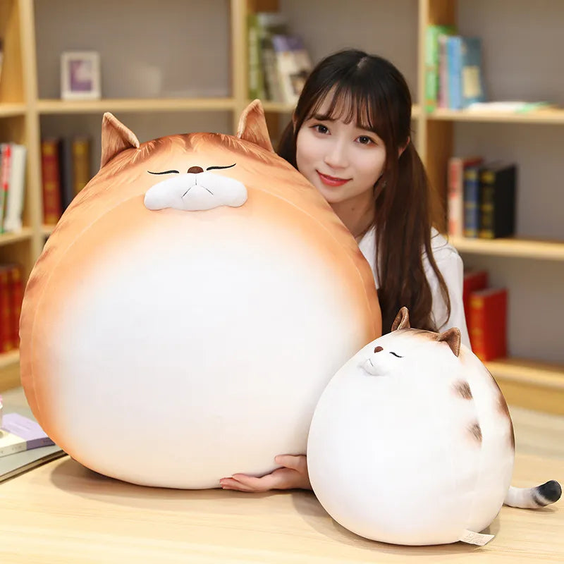 Chubby Cat Plush toy, Stuffed Animal Pillow, 11.8 inches