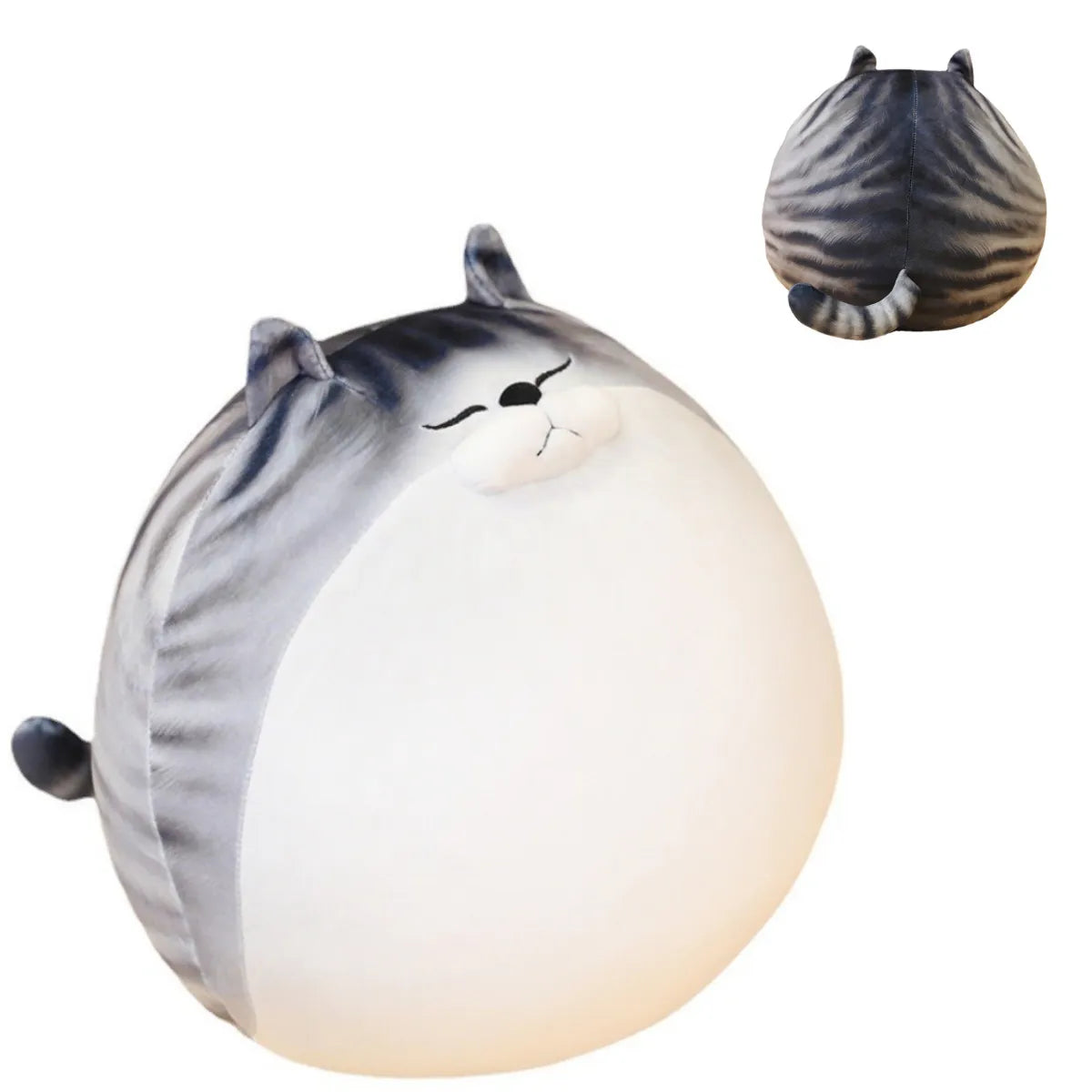 Chubby Cat Plush toy, Stuffed Animal Pillow, 11.8 inches