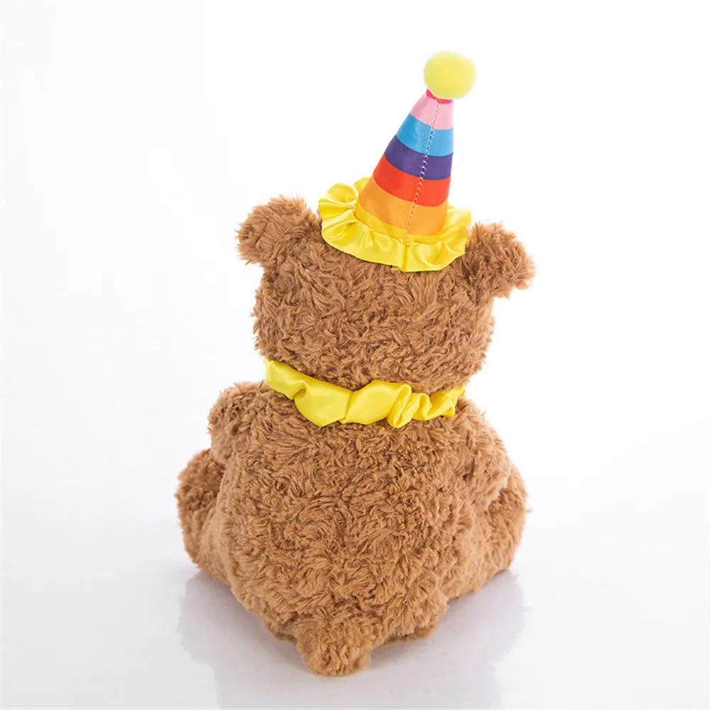 Happy Birthday Teddy Bear Interactive Animated Stuffed Animal Singing Musical, 13.5''