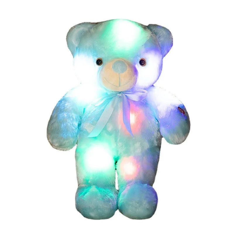 LED Soft Plush Toy_Ribbon bear blue