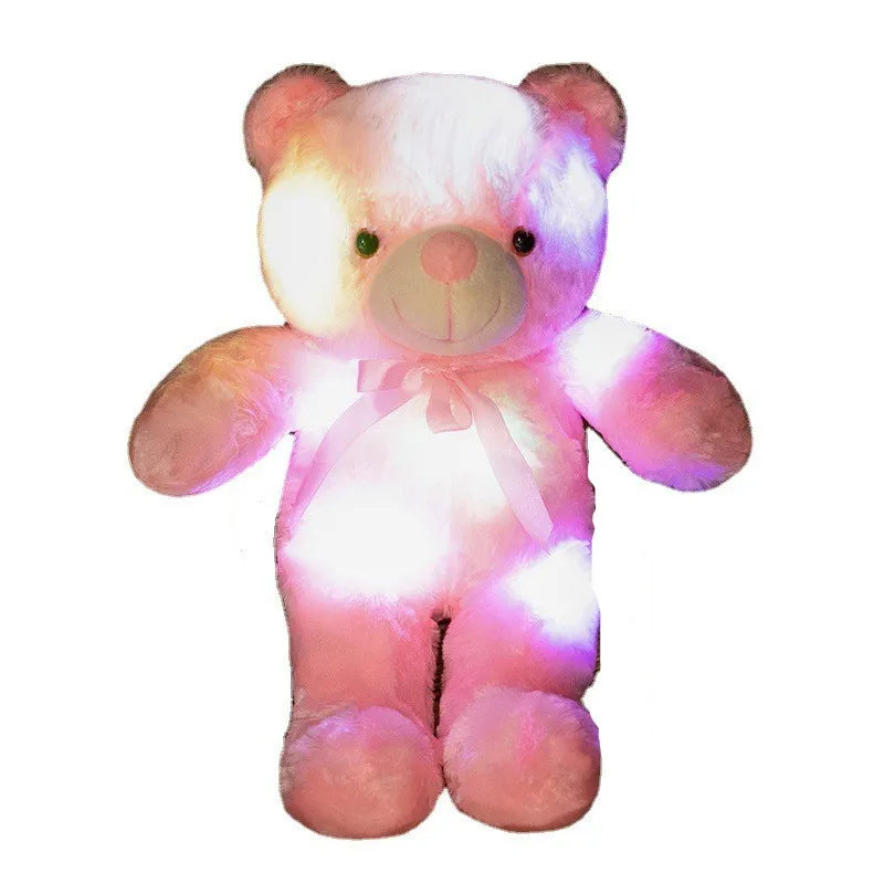 LED Soft Plush Toy_Ribbon bear pink