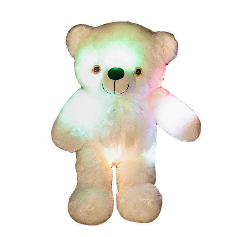 LED Soft Plush Toy_Ribbon bear white