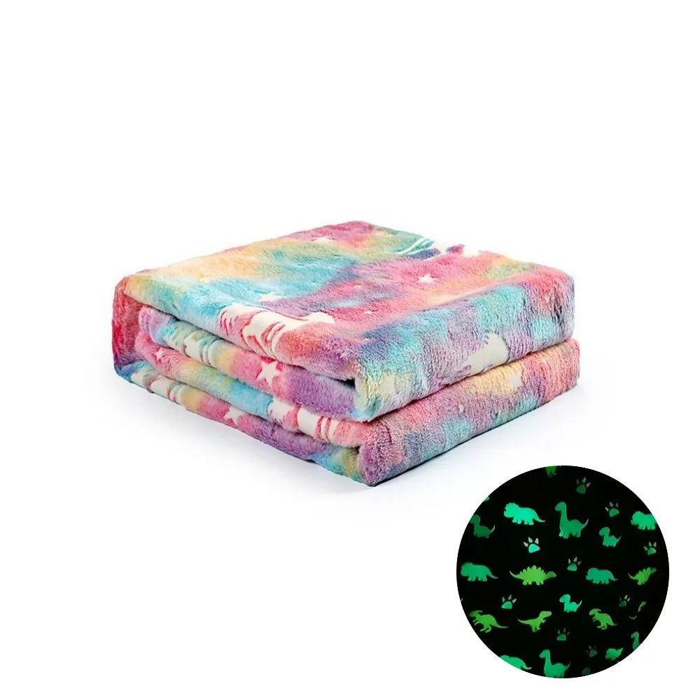 Luminous Blankets unicorn Toys, for 1-10 Year Old Girl Birthday Gifts,60 x 50in