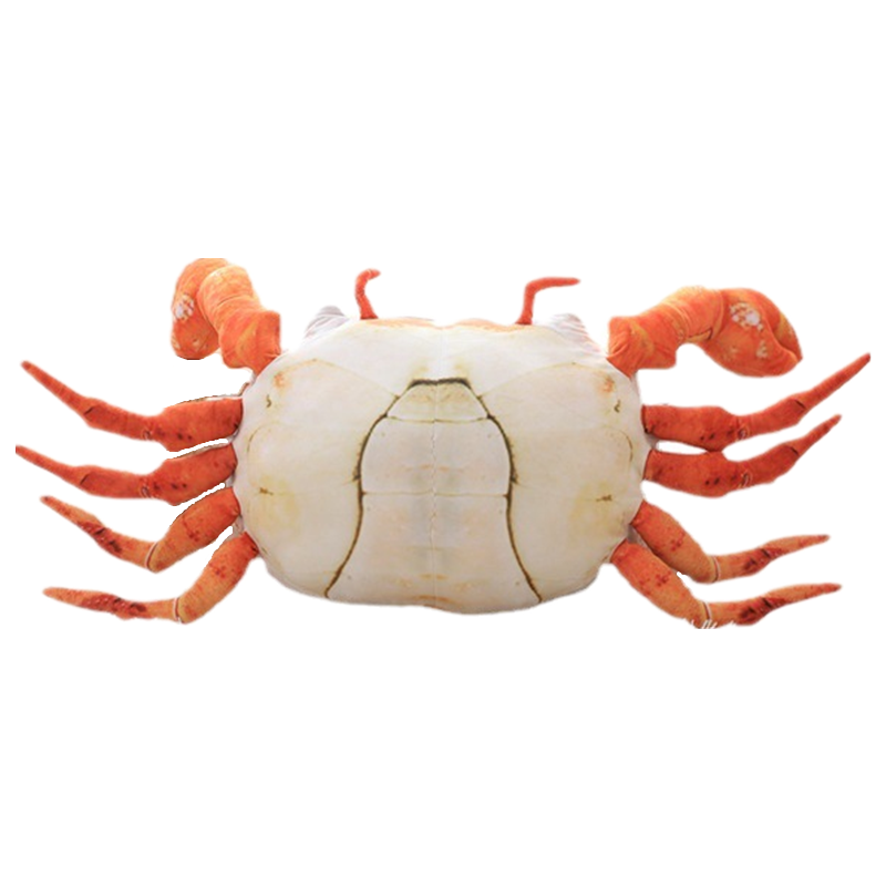Large Plush Crab Beach Stuffed Sea Animal Soft Realistic Oceanic Toy Gift for Kids Boys Girls Huggable Pet Pillow Holiday Birthday，Orange, 25 inches