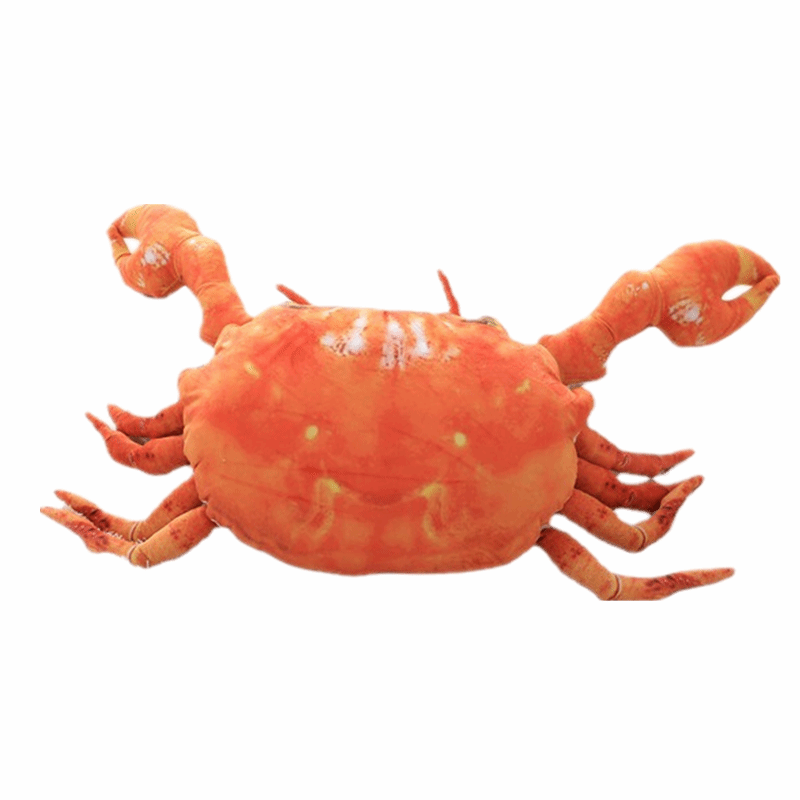 Large Plush Crab Beach Stuffed Sea Animal Soft Realistic Oceanic Toy Gift for Kids Boys Girls Huggable Pet Pillow Holiday Birthday，Orange, 25 inches
