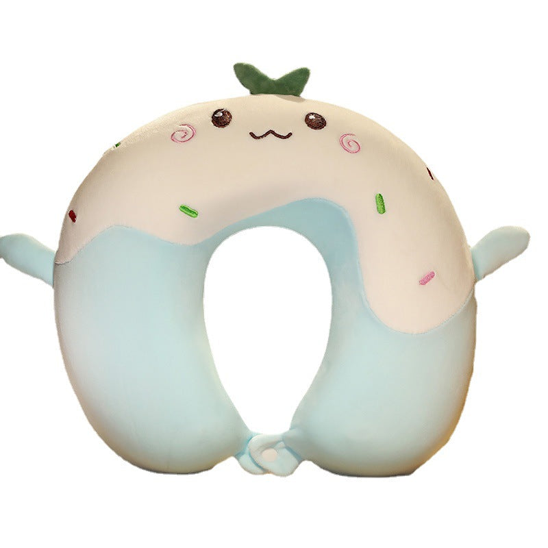 Comfort Compressible，Memory foam U-shaped neck pillow, cute animal plush toys