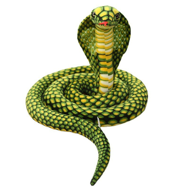Simulation Snake Plush Toys Giant Cobra Animals Stuffed Dolls (Green,240cm/94inch)