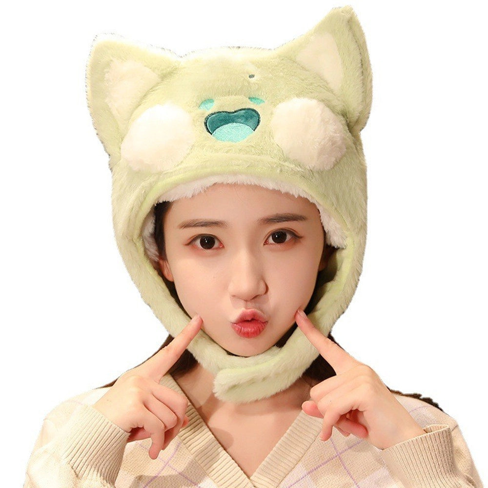 Winter cartoon cat hat plush toy