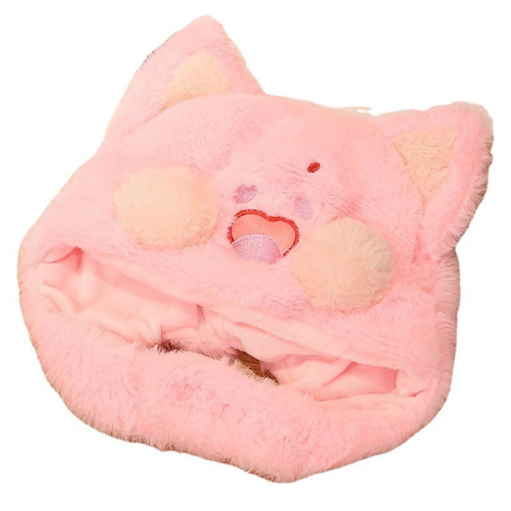 Winter cartoon cat hat plush toy