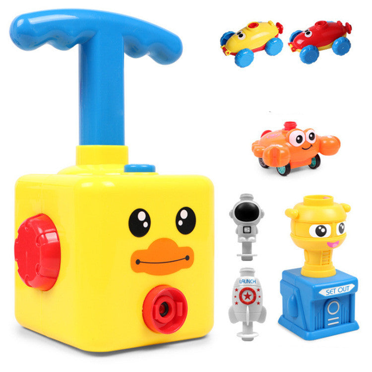 Air powered car Dry toys Party supplies Preschool educational science toys with manual balloon pump