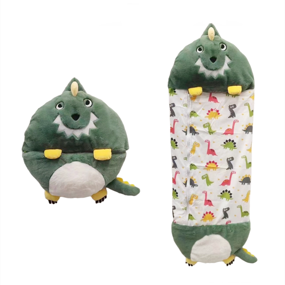 Monster pillow and sleeping bag plush animal toy, comfortable, compact and easy to fold