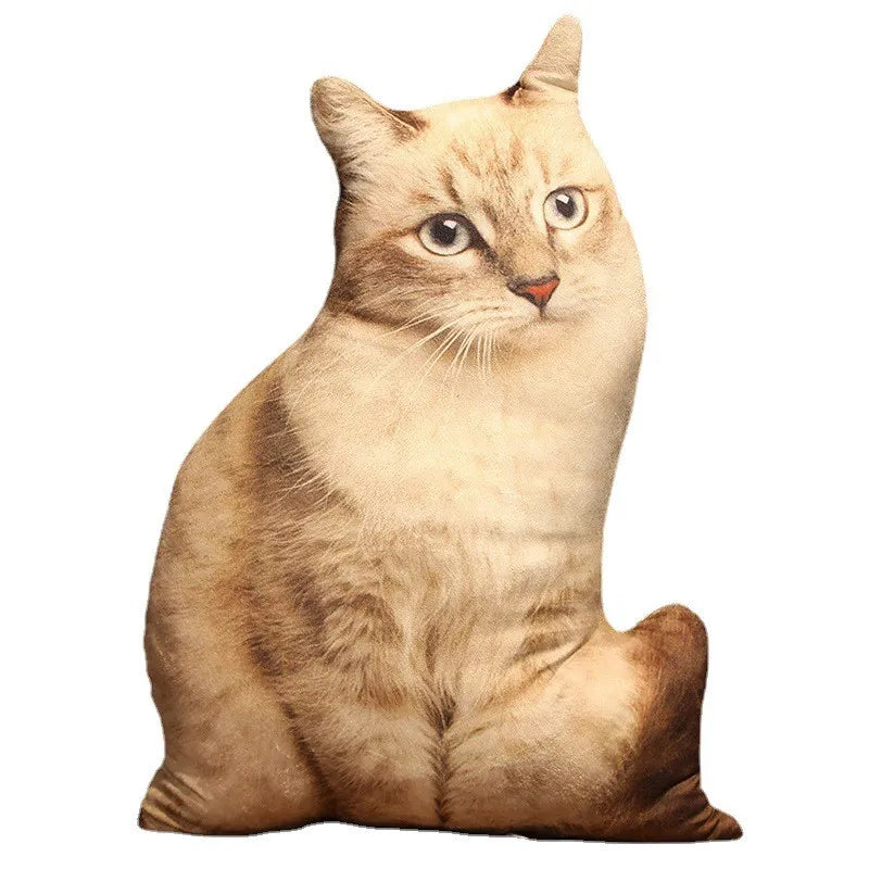 3d cat shop pillow