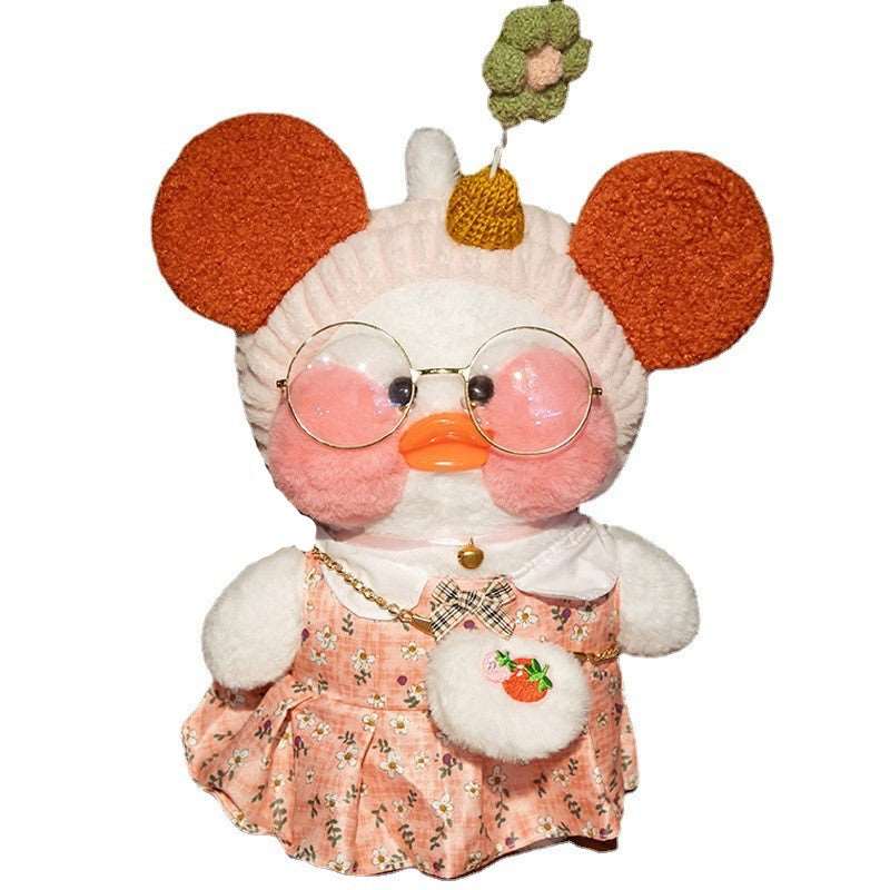 Cross-dressing hyaluronic acid duck plush doll