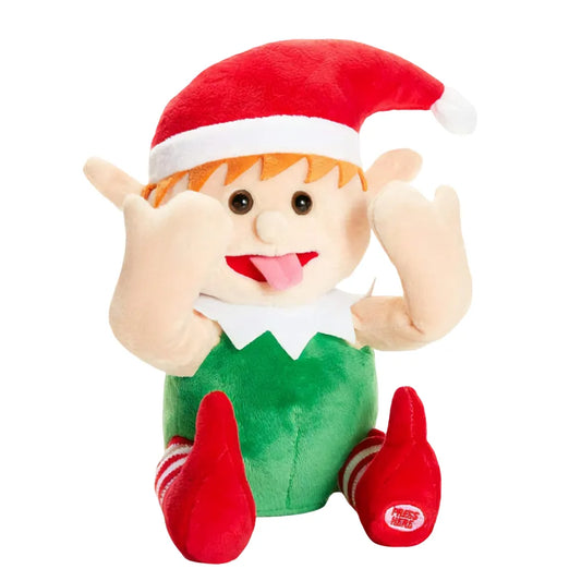 Animated Christmas elf sticking out tongue