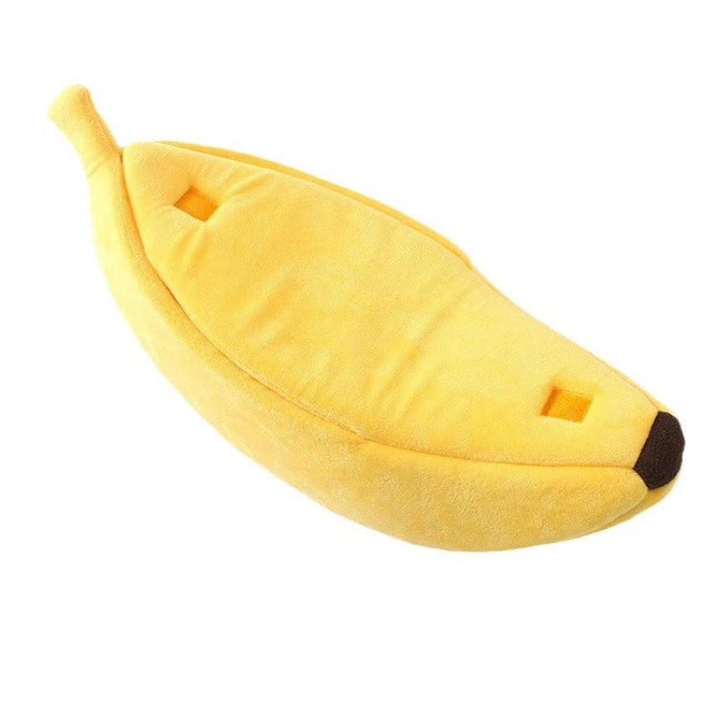 Banana Shaped Cat Bed, Warm Soft Pet Bed Suitable for Cats, Rabbits and Puppies
