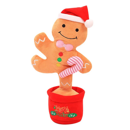 This is a dancing Christmas tree electric plush toy. It can learn to speak, shine while dancing.