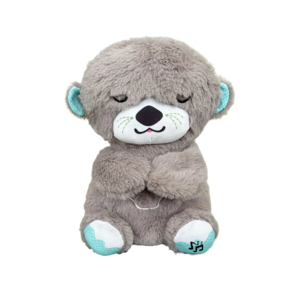 Breathing stuffed animal_otter grey