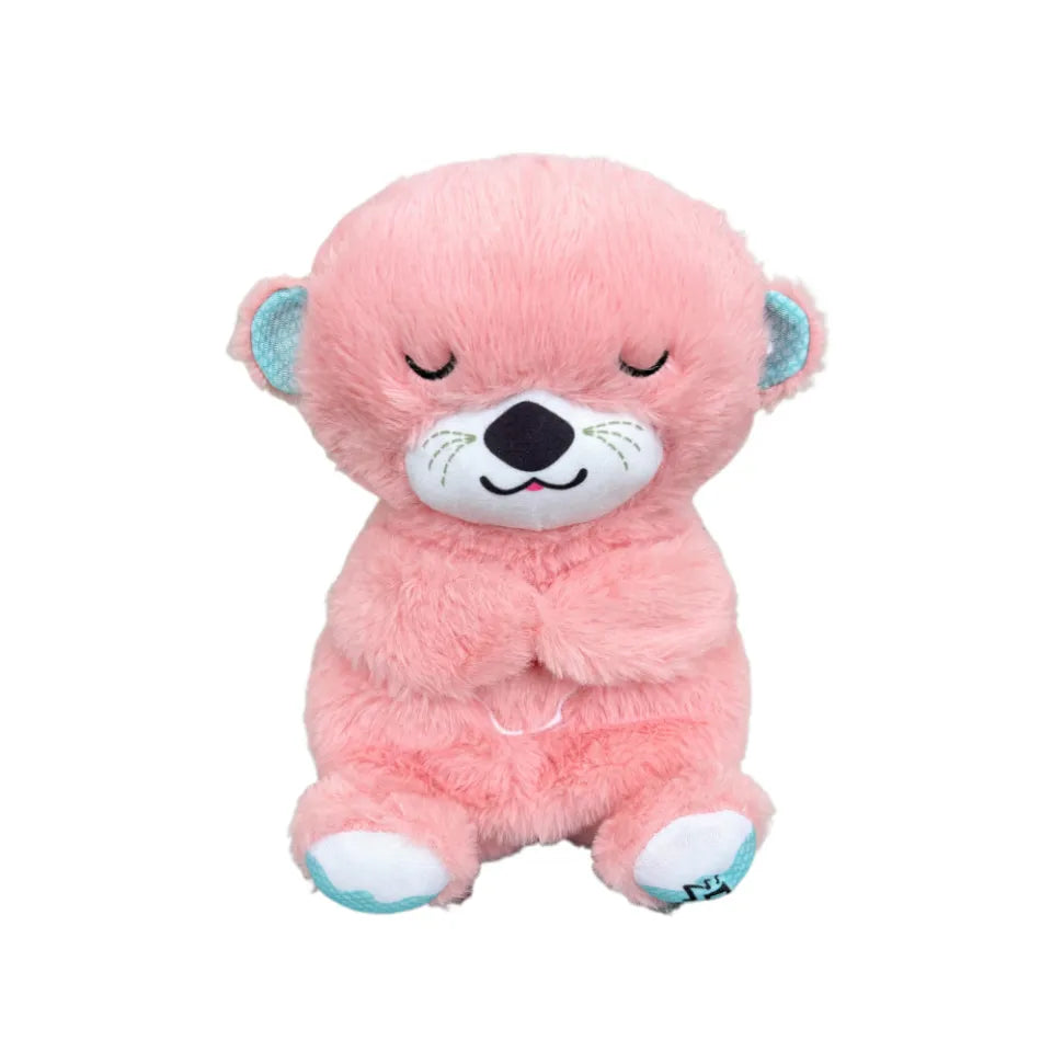 Breathing stuffed animal_otter pink