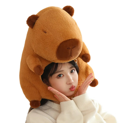 Capybara Hat Plush Toy, Capibara Stuffed Animals for Birthday Gifts Party Decoration