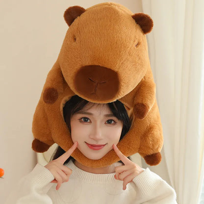 Capybara Hat Plush Toy, Capibara Stuffed Animals for Birthday Gifts Party Decoration