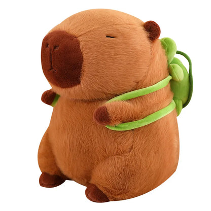 Capybara Plush Toy,  with Turtle Backpack, Cute Capybara Stuffed Animals