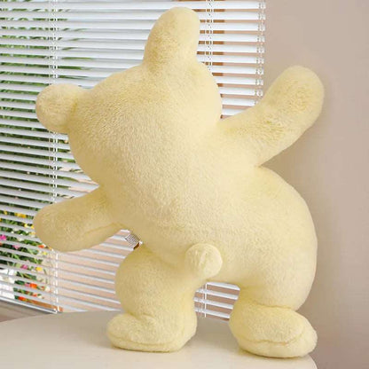 Cute Creamy Yellow Bear Doll plush toy Pillow