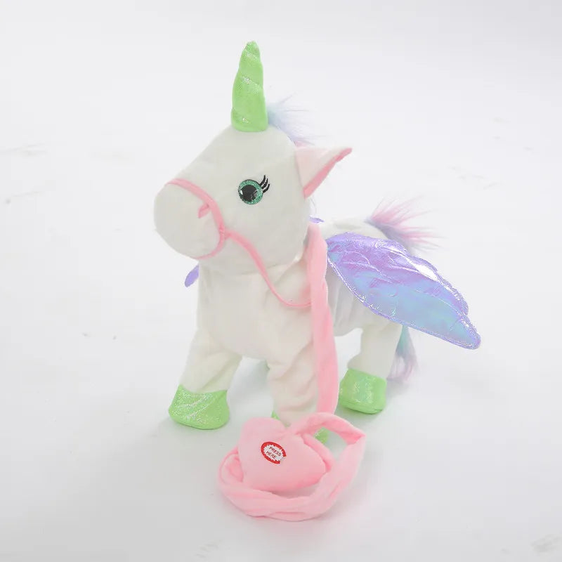 Electric Unicorn Plush Toy white