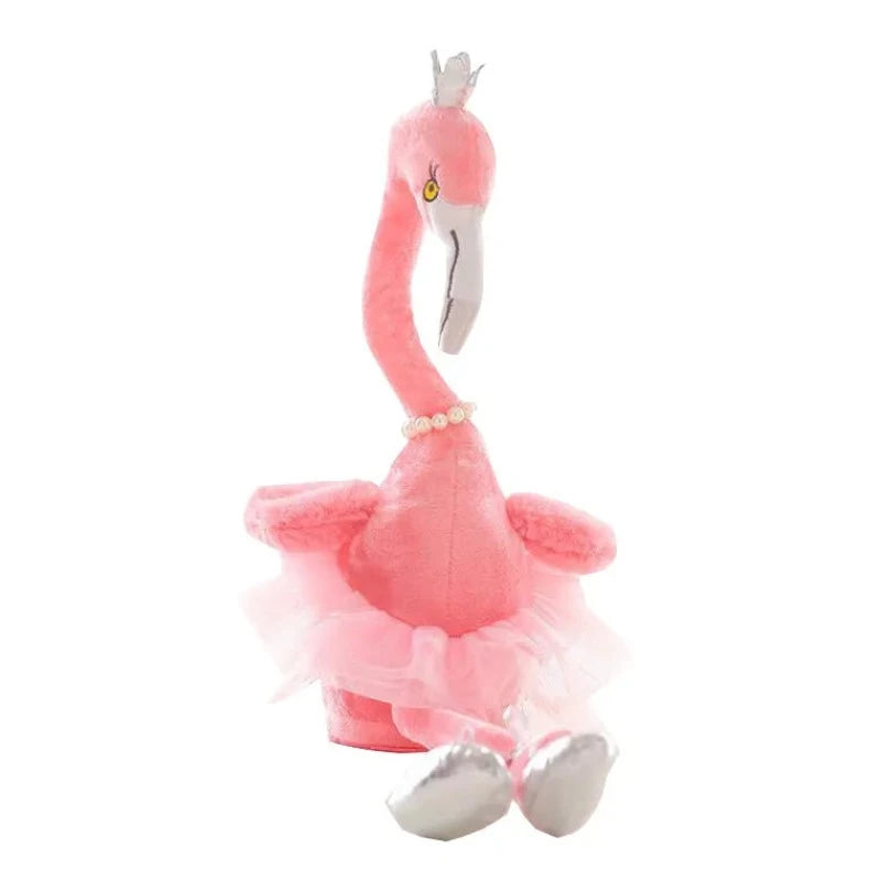 Electric flamingo stuffed animal