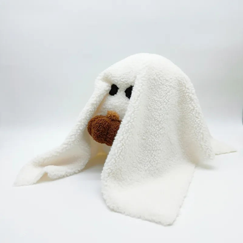 Gus The Ghost with Pumpkin Pillow, Stuffed Halloween Plushies Toy Gift