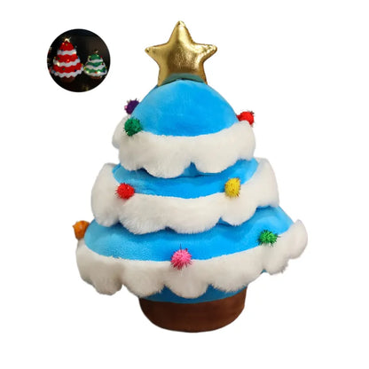 LED Glowing Christmas Tree Plush Toys_blue