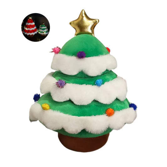 LED Glowing Christmas Tree Plush Toys_green