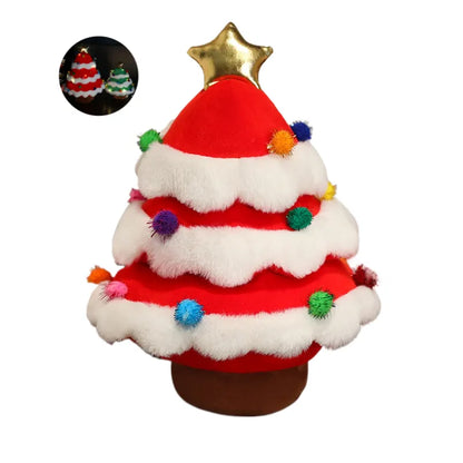 LED Glowing Christmas Tree Plush Toys_red