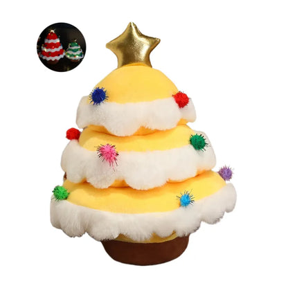 LED Glowing Christmas Tree Plush Toys_red