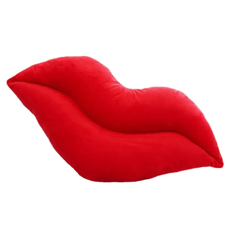 Lip Pillow Plush Toy red