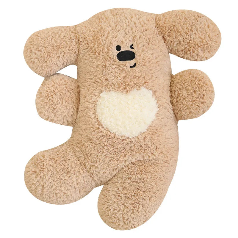 Love happy dog ​​stuffed animal light brown