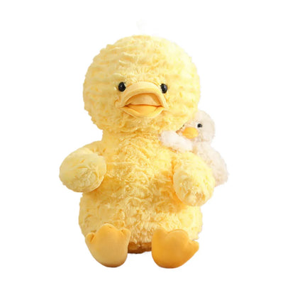 Mother and child plush toy_duck