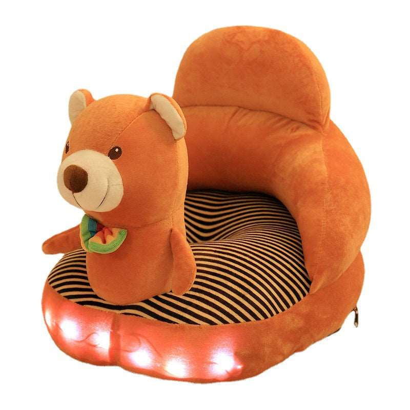 Children's Sofa Backrest Chair Stuffed Plush Toy Kids Baby Learning Chair Infant Eating Chair for Teens/Toddlers/Baby，It can sing and shine