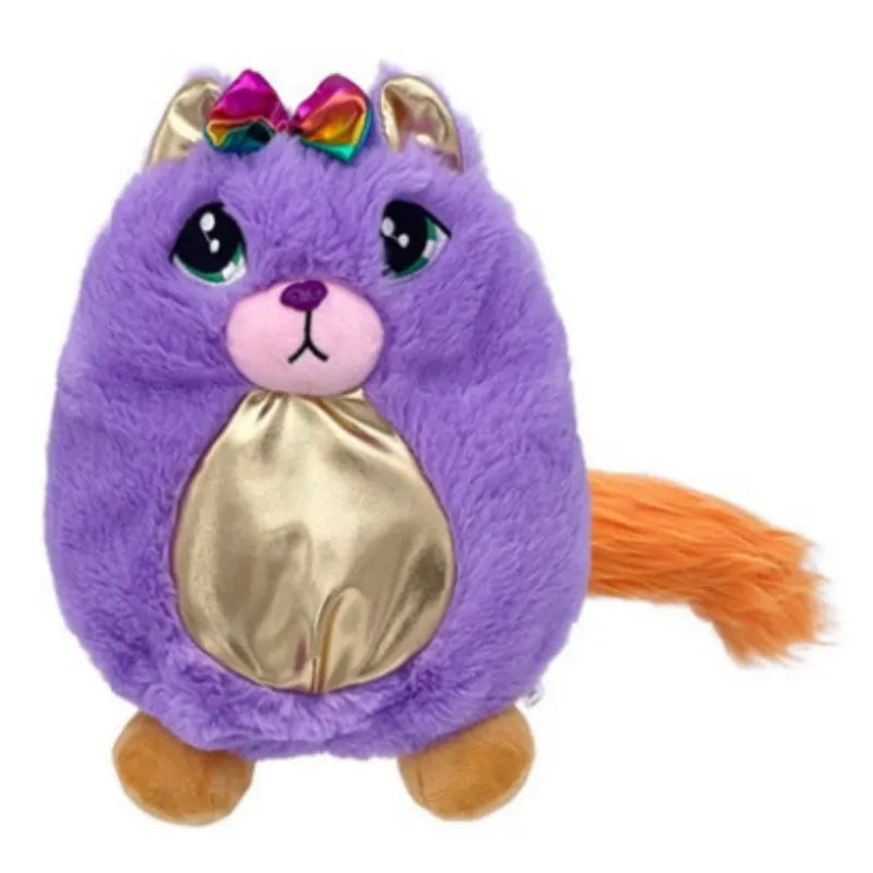 Rainbow Surprise Cat Plush Toy hiding in can Gift for Boys and Girls, 9.8"