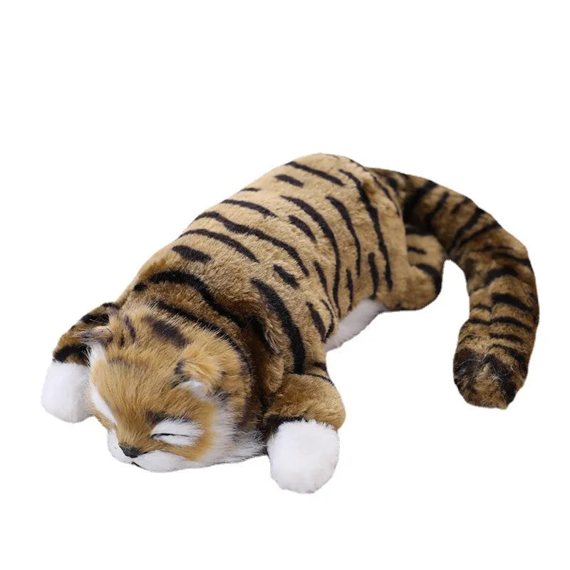 Rolling cat electric plush toys brown