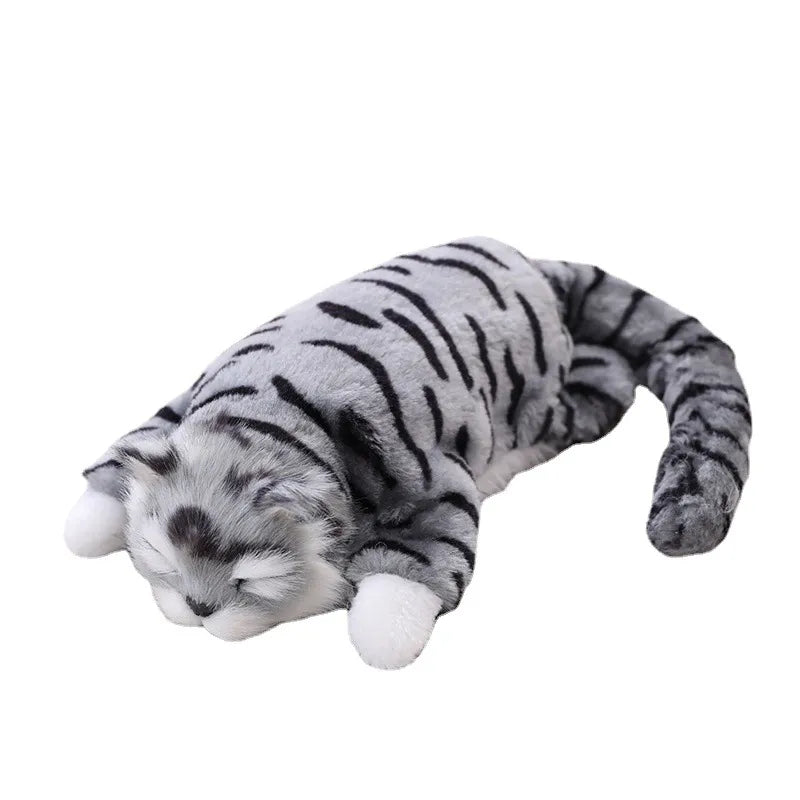 Rolling cat electric plush toys grey