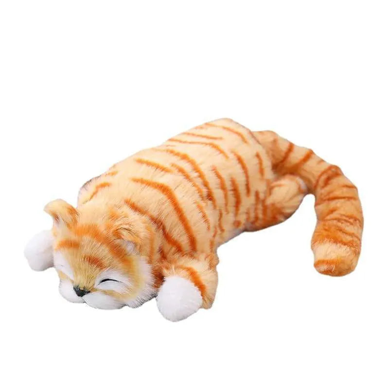 Rolling cat electric plush toys orange