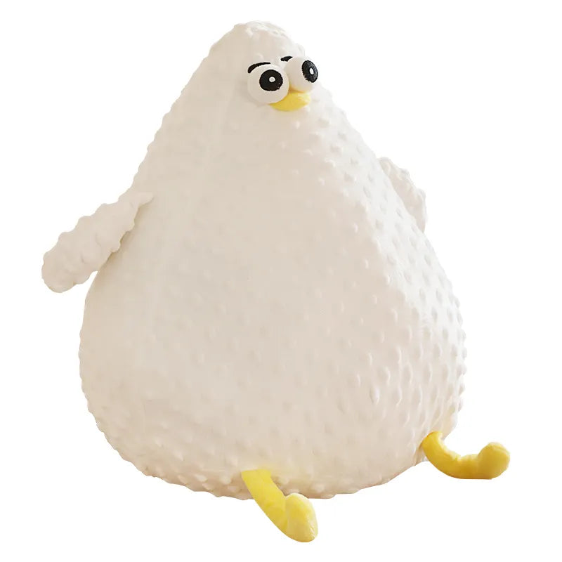 Chubby Plush Seagull Pillow Cute Fat Chicken giant Plush Toys,(15.74inches)