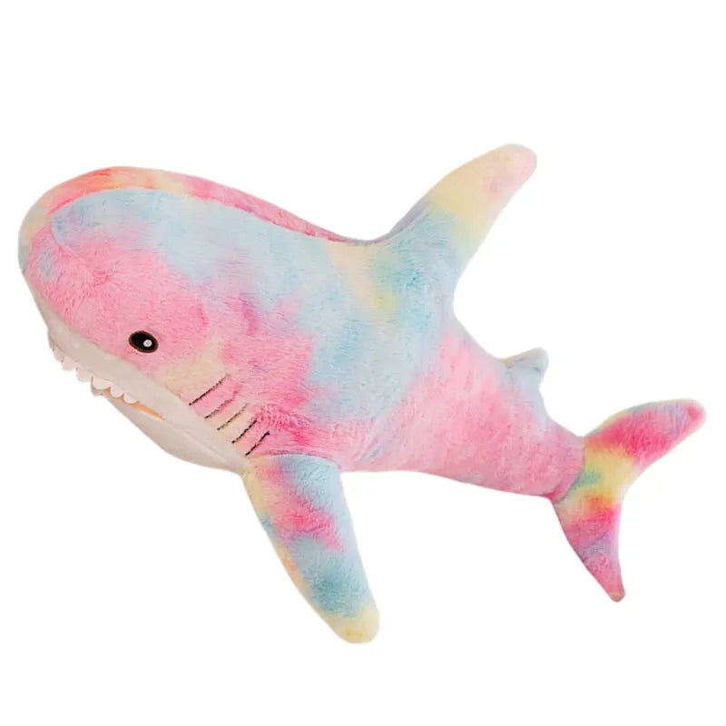 Giant Rainbow Shark Stuffed Animal Pillow Baby Shark Plush Toy, 63in