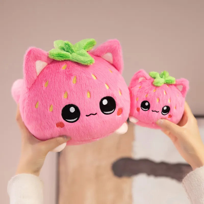 Strawberry Cat plush toy Christmas Birthday Gifts for Kids Boys