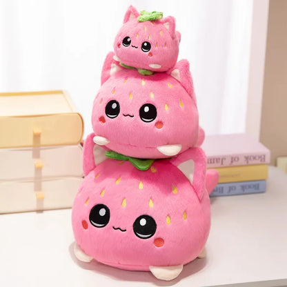 Strawberry Cat plush toy Christmas Birthday Gifts for Kids Boys