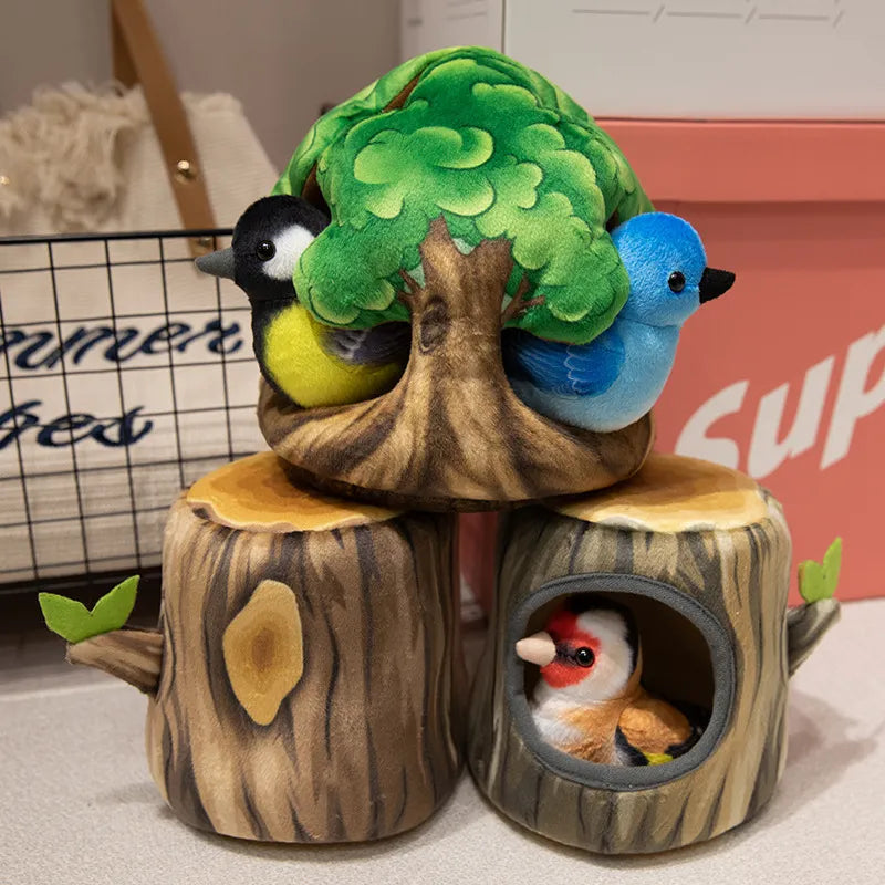 Stump Bird Nest House Plush Doll 1