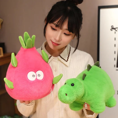 Transform into dragon fruit plush toy Funny Pitaya stuffed animals